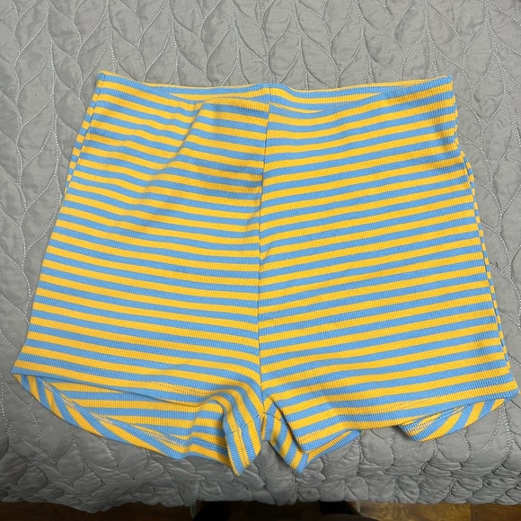 Yellow and blue Zara shorts striped 3253/329/104 - Picture 2 of 2